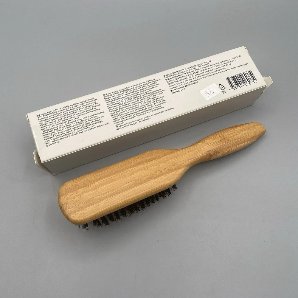 Kevin Murphy Styling Brush Boar and Nylon Bristles Bamboo Medium Lightweight NIB